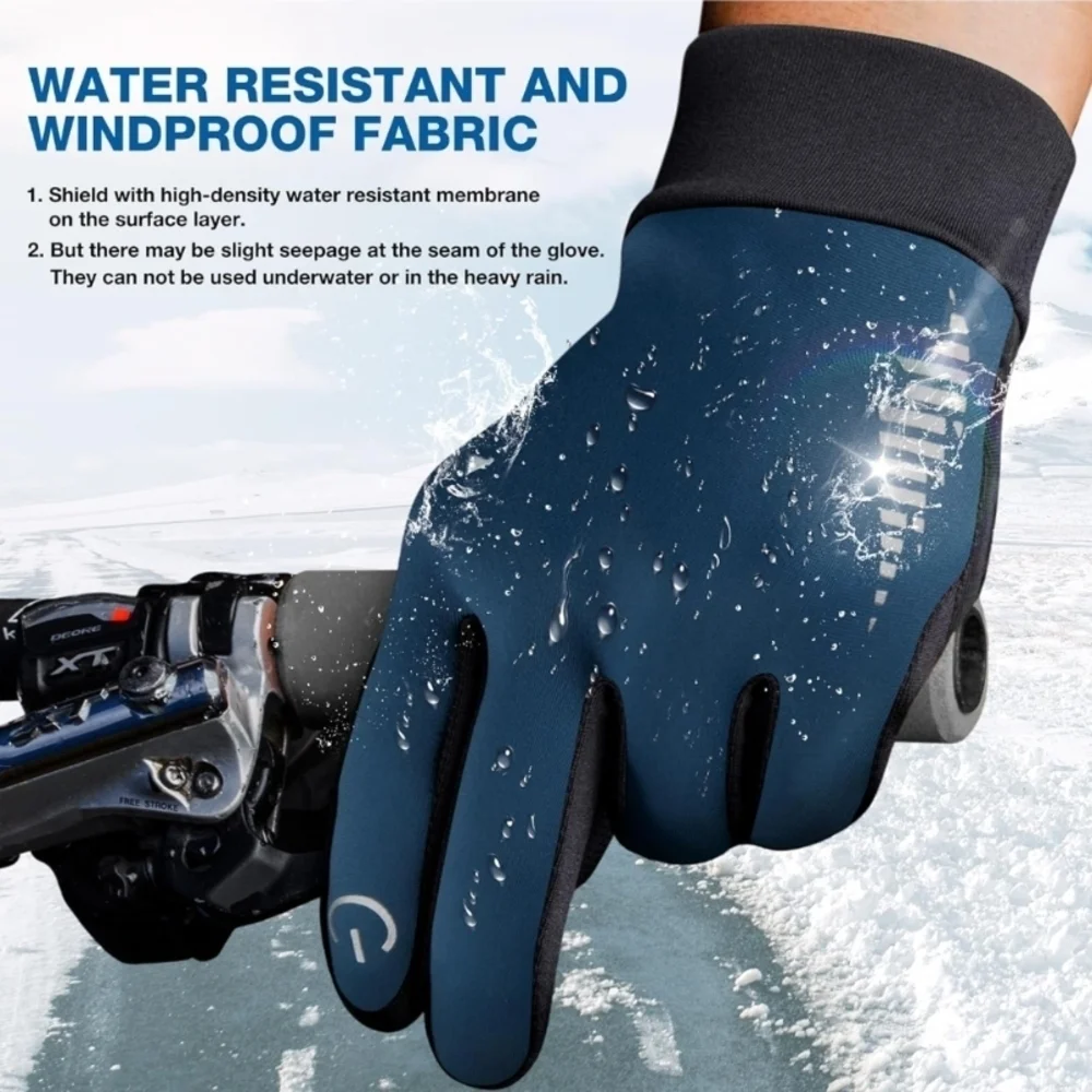 SIMARI Winter Gloves Women's Gloves Liner Thermal Warm Touch Screen Navy (EUC)